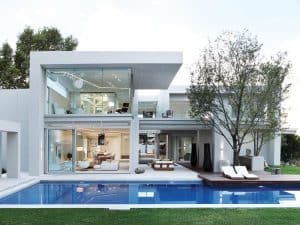 Modern luxury home with pool