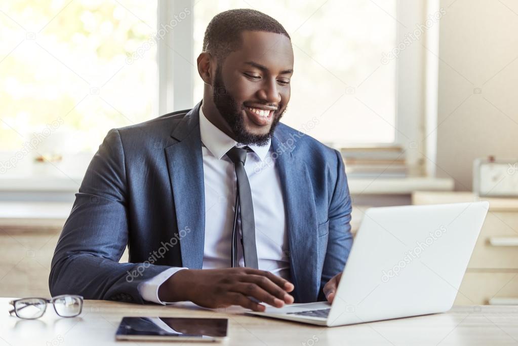 Handsome Afro American Businessman Handsome Afro American Businessman