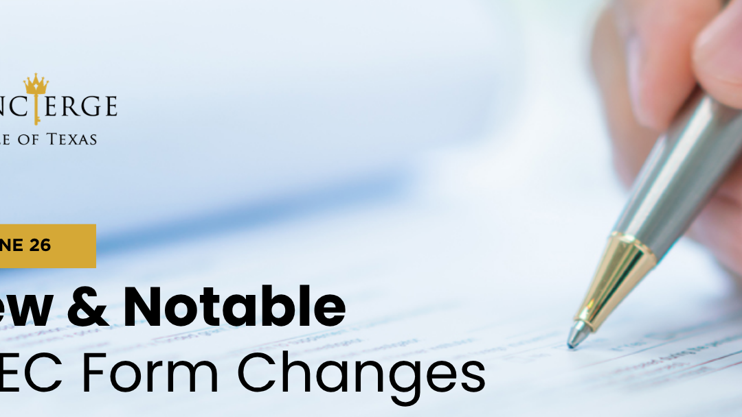 New & Notable TREC Form Changes